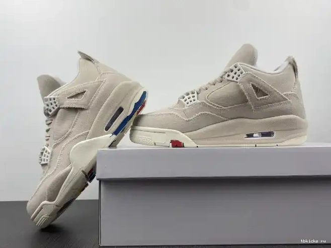 Reps TB DQ4909-100 Blank (W) Retro 4 Canvas Jordan 0529
